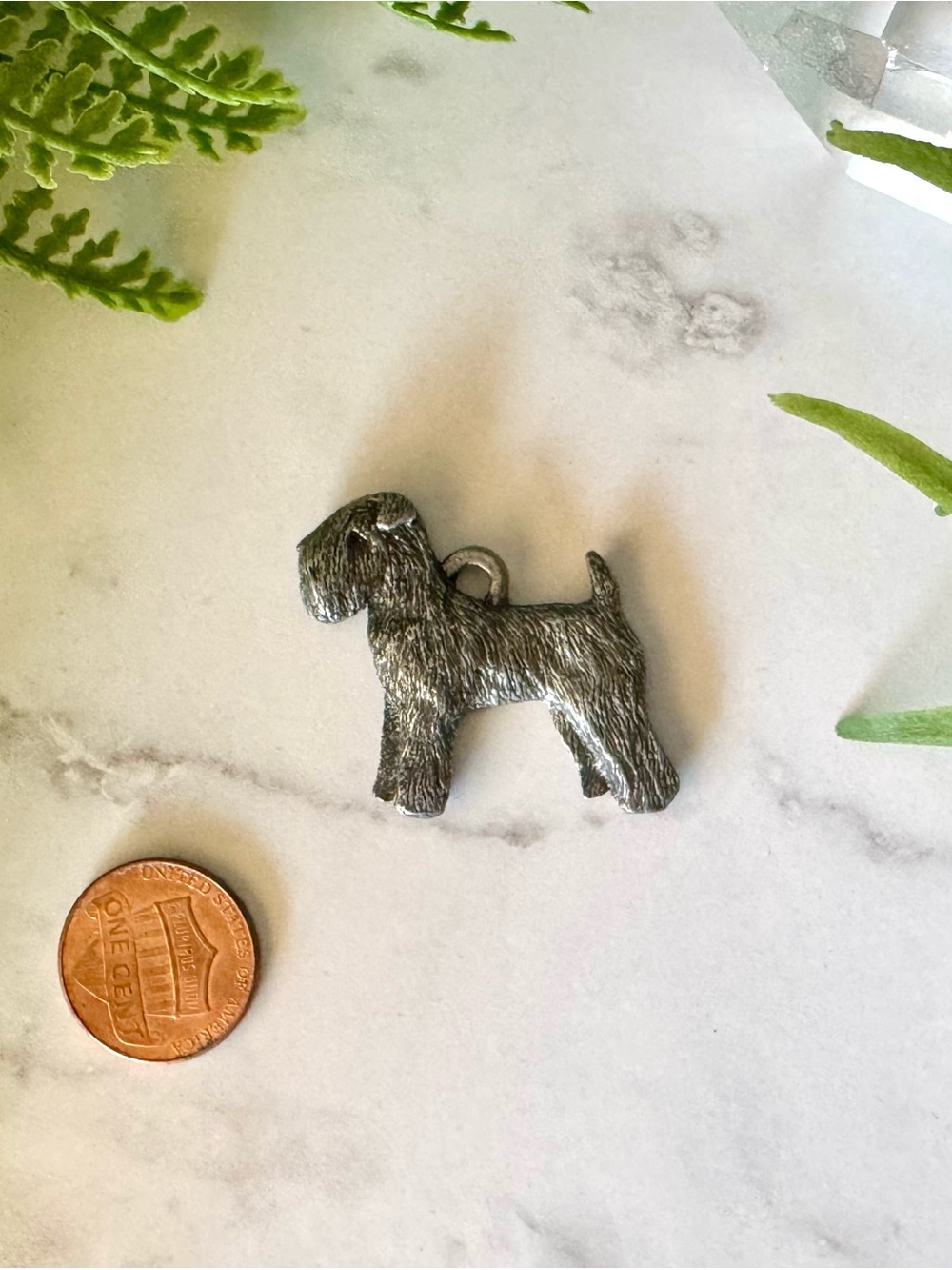 Dog SCWT Soft Coated Wheaten Terrier Pendant Necklace Charm in Silver